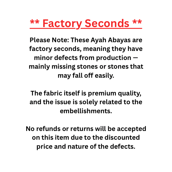 *FACTORY SECOND* AYAH ABAYA