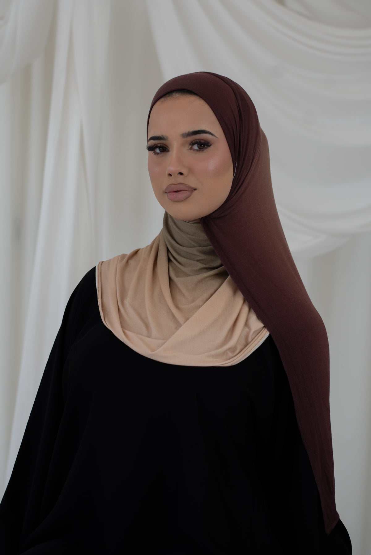 Ombre Neutral Premium Printed Jersey Hijab