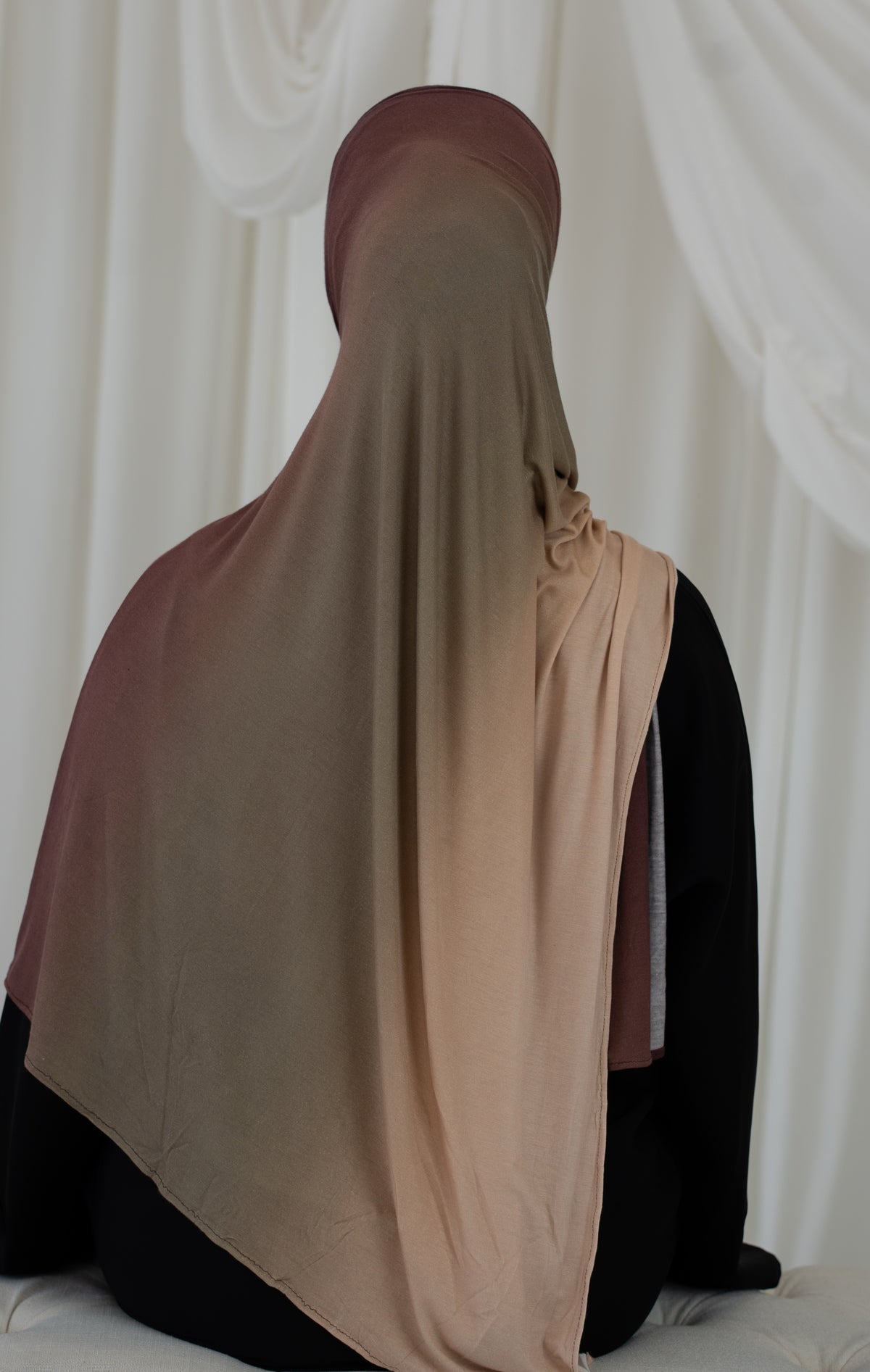 Ombre Neutral Premium Printed Jersey Hijab